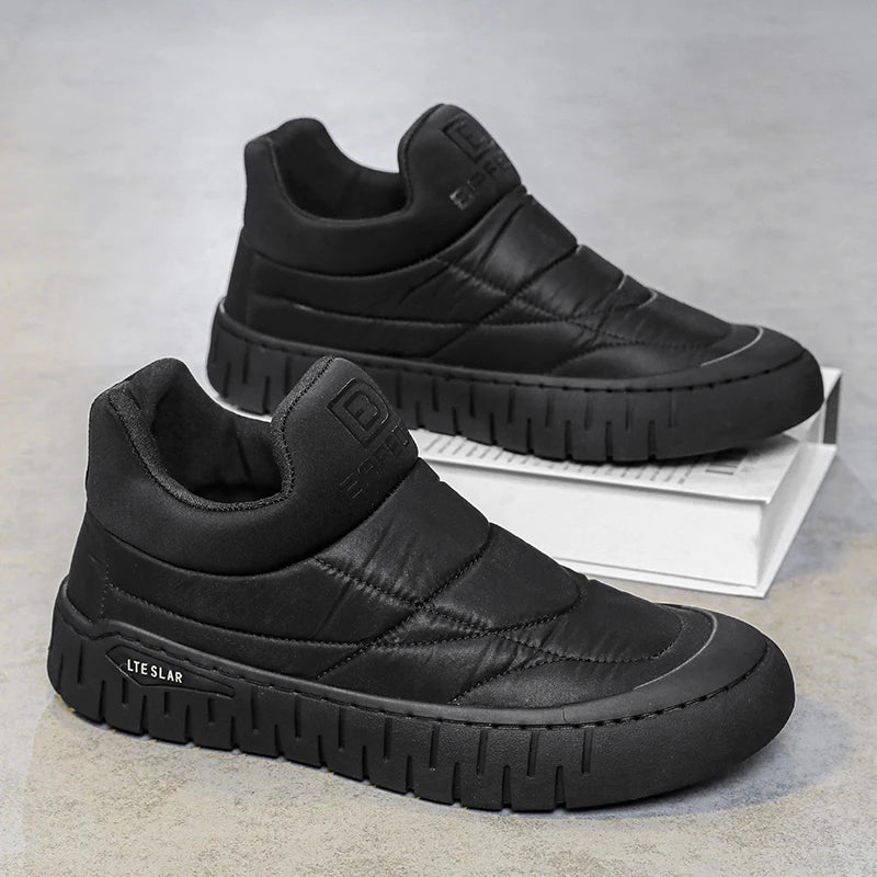 Men's Casual Fleece Thickened Warm Slip-on Shoes