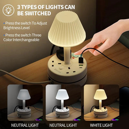 Bedside Lamp with Charging Hub