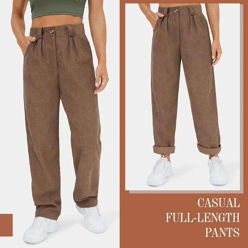 Women's Textured Straight Leg Trousers