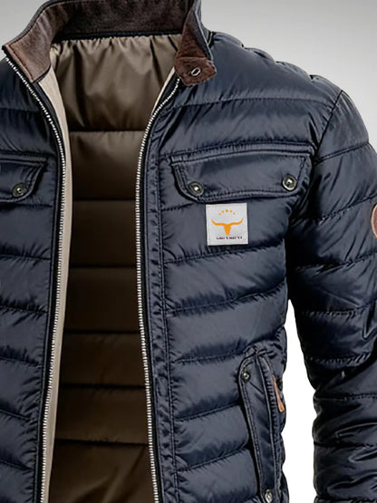 Men’s Quilted Stand Collar Jacket