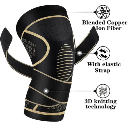Adjustable Strap Compression Knee Support Sleeve
