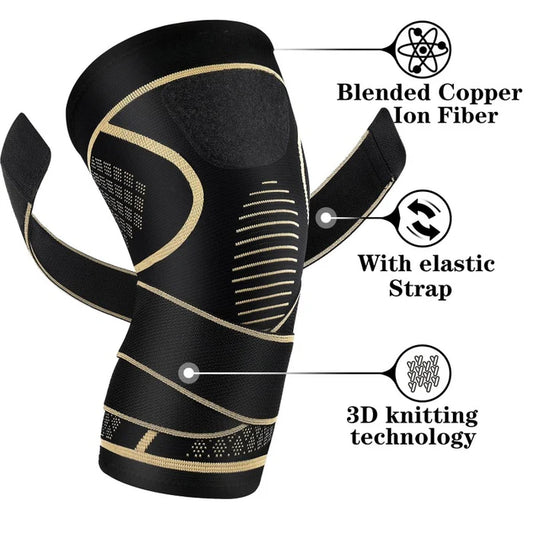 Adjustable Strap Compression Knee Support Sleeve