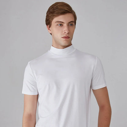 Men's Fitted High-Neck T-Shirt