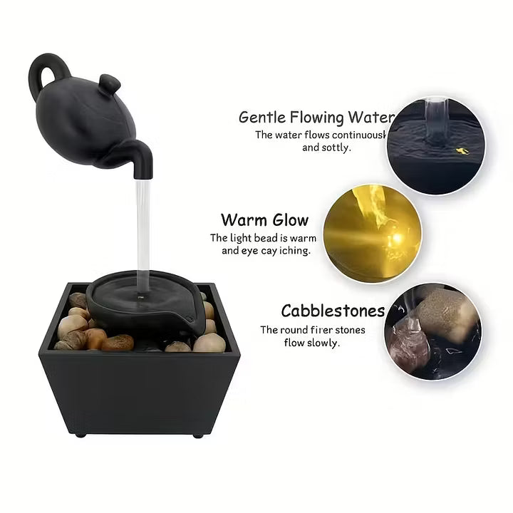 Floating Teapot Tabletop Water Fountain