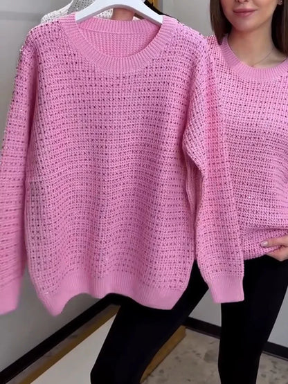 Women’s Soft Sparkle Knit Round Neck Jumper