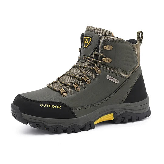 (⏰Limited Time Sale 70% OFF) Men's Outdoor Ankle Support Wide Toe Arch Support Hiking Boots Comfortable Waterproof Non-slip Anti-puncture Hiking Boots