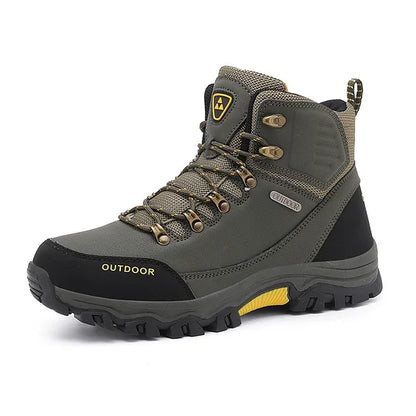 (⏰Limited Time Sale 70% OFF) Men's Outdoor Ankle Support Wide Toe Arch Support Hiking Boots Comfortable Waterproof Non-slip Anti-puncture Hiking Boots