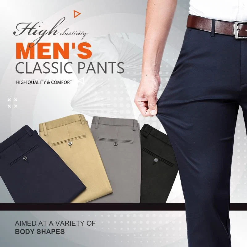 Men's Stretch Straight Leg Trousers