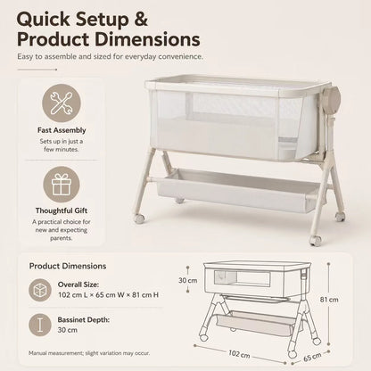 Automatic Rocking Bedside Baby Bassinet