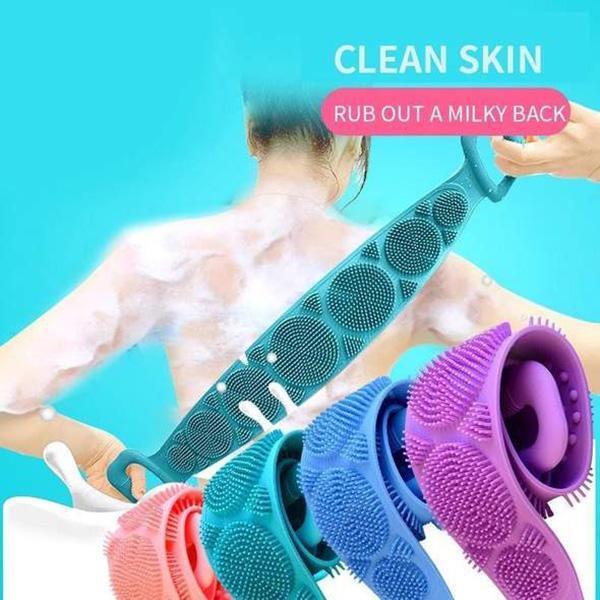 Flexible Silicone Back Scrubber with Handles