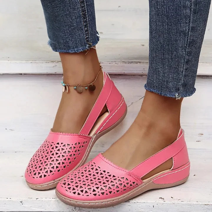 Women’s Breathable Cut-Out Support Slip-On Flats