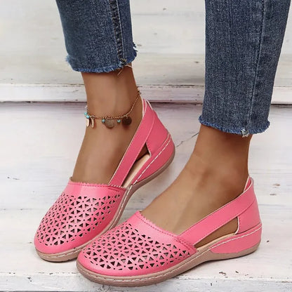 Women’s Breathable Cut-Out Support Slip-On Flats