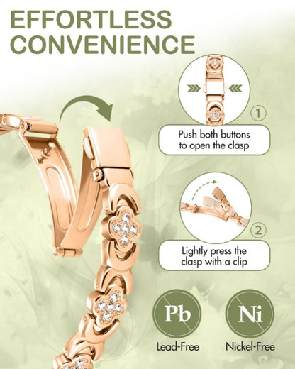 Clover & Infinity Magnetic Link Bracelet