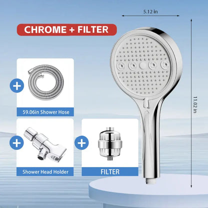 6-Mode High-Pressure Handheld Shower Set