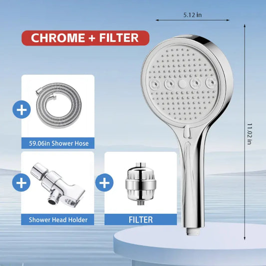 6-Mode High-Pressure Handheld Shower Set