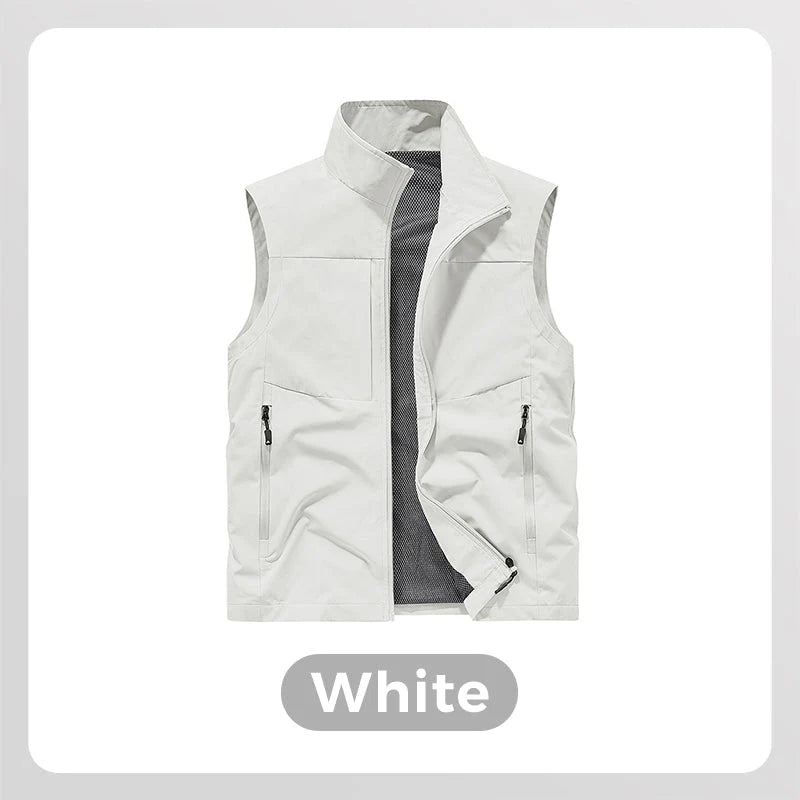 Men’s Waterproof Multi-Pocket Outdoor Utility Vest