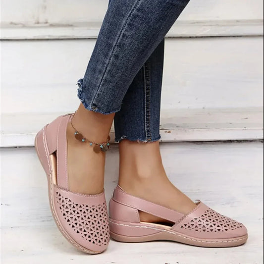 Women’s Breathable Cut-Out Support Slip-On Flats