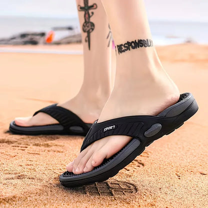 Men’s Textured Footbed Flip-Flops