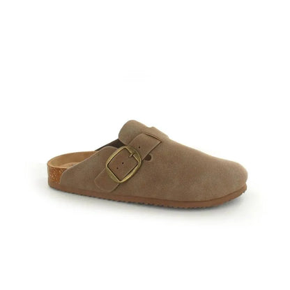 Women’s Cushioned Buckle Slip-On Mules
