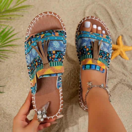Women’s Bohemian Ethnic Slip-On Slippers