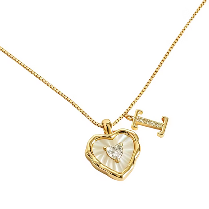 Women's Personalised Heart Initial Necklace