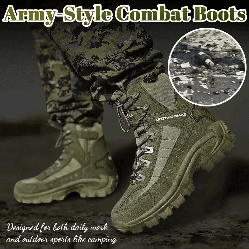 Men’s Water-Resistant Combat Hiking Boots