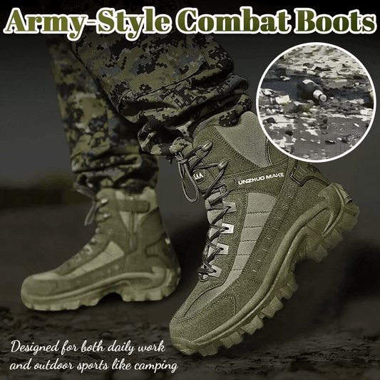 Men’s Water-Resistant Combat Hiking Boots
