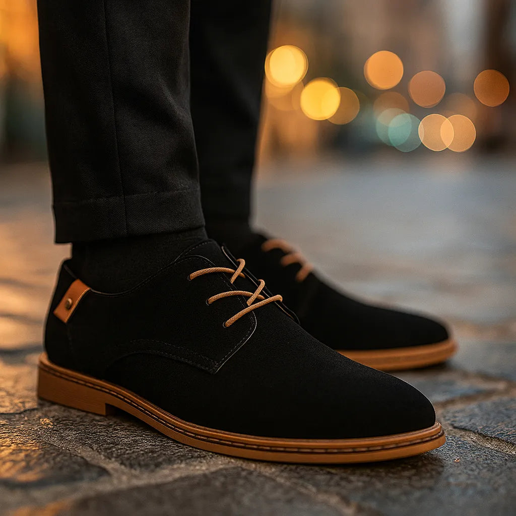 Men's Suede Look Casual Lace Up Shoes