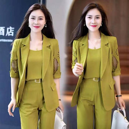 Women’s Tailored Three Piece Blazer Suit Set