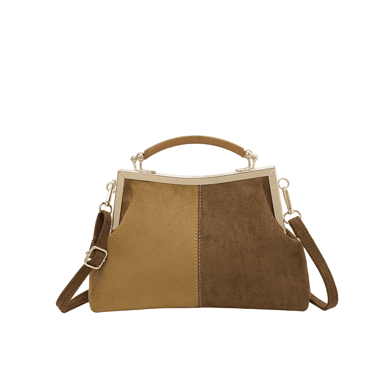 Women’s Textured Shell-Shape Frame Handbag