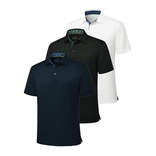 3-Pack Men’s Stretch Polo Shirts