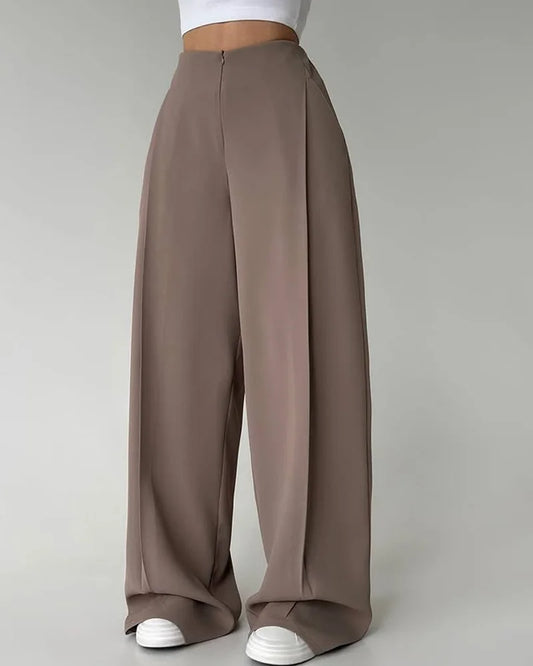 Women’s High-Waist Flowing Wide-Leg Trousers