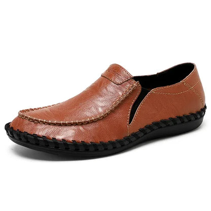 Men’s Leather-Look Slip-On Comfort Shoes