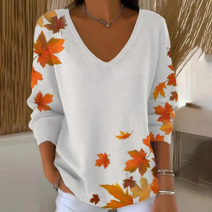 Knitted sweatshirt with long sleeves