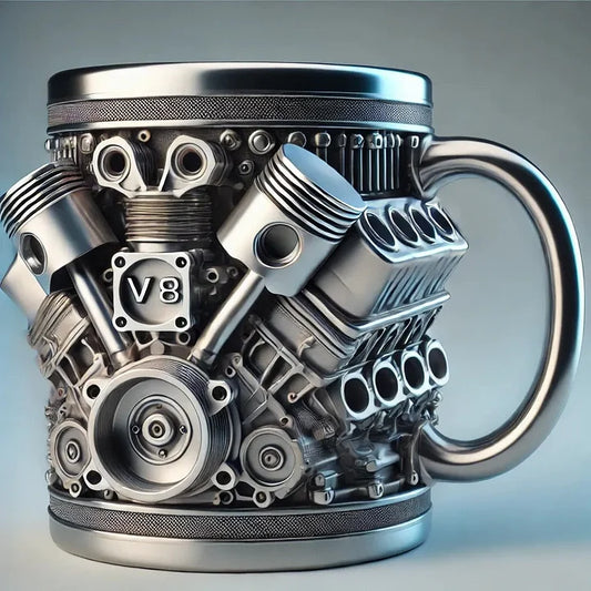 Stainless Steel Engine Block Coffee Mug