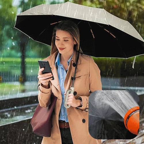 Windproof Ring-Buckle Automatic Travel Umbrella