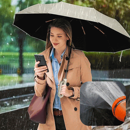 Windproof Ring-Buckle Automatic Travel Umbrella