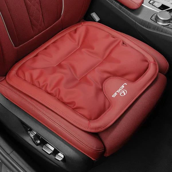 Soft Leather Car Seat Cushion Set with Anti Slip Silicone Backing