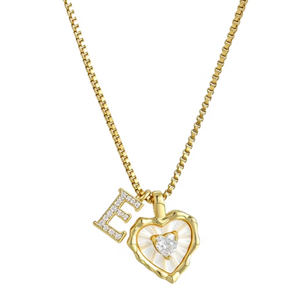Women's Personalised Heart Initial Necklace