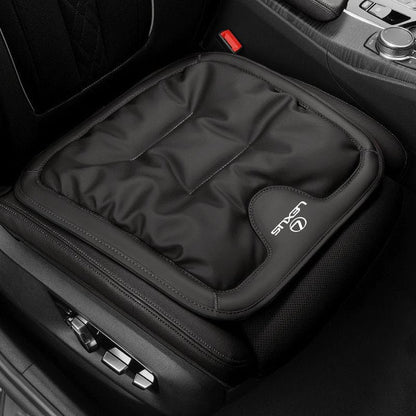 Soft Leather Car Seat Cushion Set with Anti Slip Silicone Backing