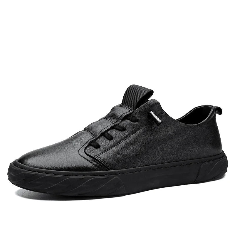 Sophisticated High-Top Italian Leather-Look Sneakers