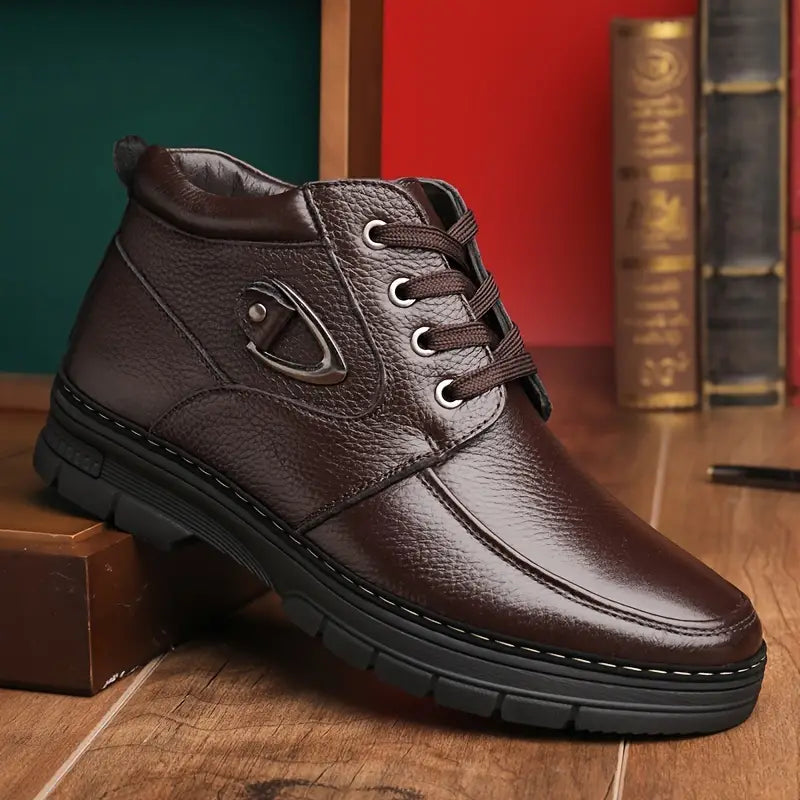 Men's Thermal Leather-Look Winter Boots