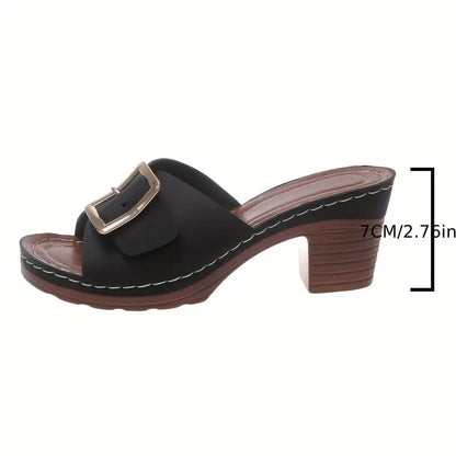 Women's Square Heel Sandals