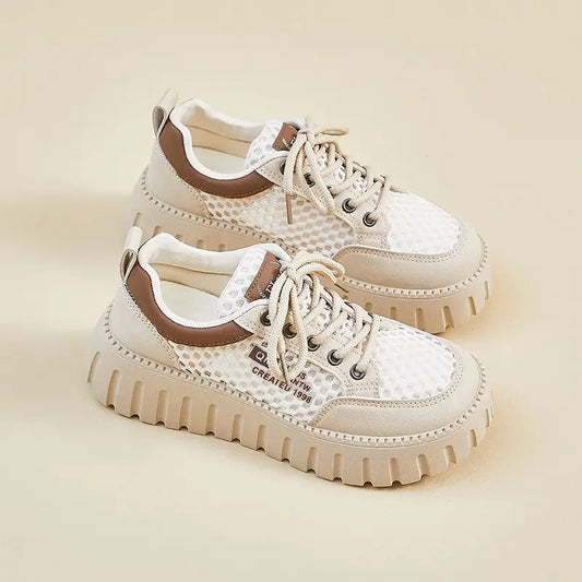 Women’s Breathable Mesh Platform Casual Trainers