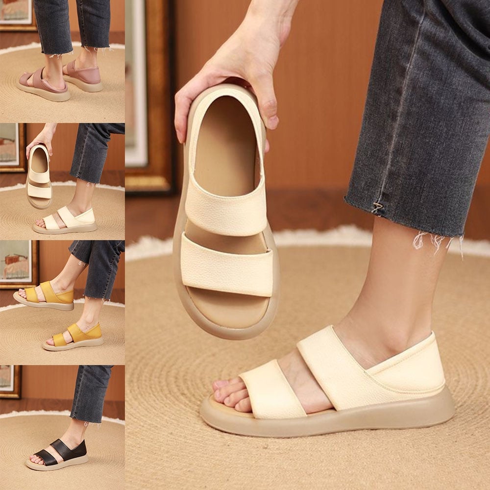 Women's Soft Bottom Stylish Leather-Look Sandals