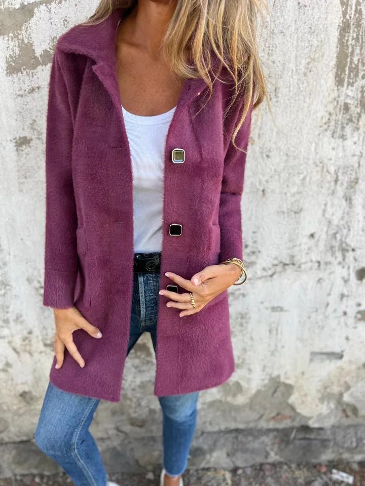 Women’s Casual Thick Lapel Coat