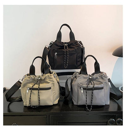 Women’s Nylon Drawstring Bucket Shoulder Bag