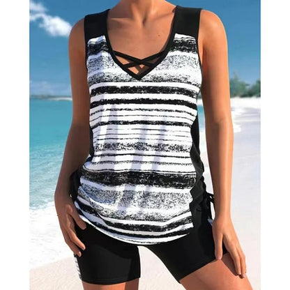 Women’s Printed Tankini Swimsuit Set