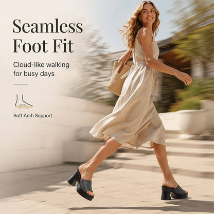 Women's Woven Platform Slide Sandals
