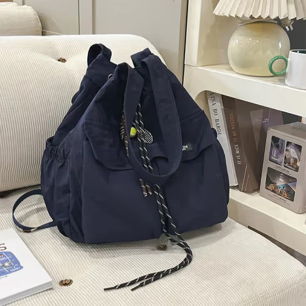 Large Convertible Drawstring Tote Backpack